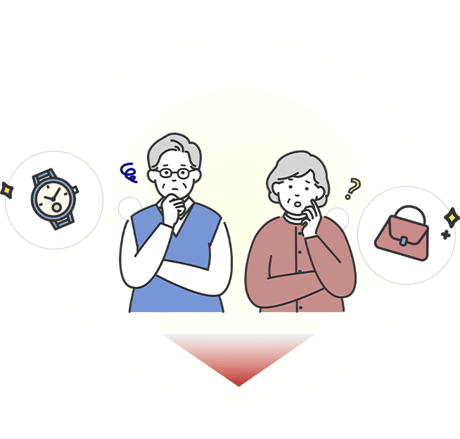 悩むご夫婦のイラスト